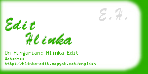 edit hlinka business card